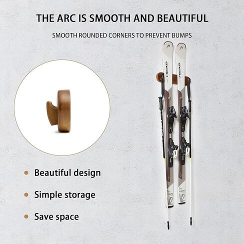 رف تخزين التزلج على الجليد، حامل مزلاجات المنزل والمرآب الخشبي، رف تخزين الحائط على الجليد in Kuwait