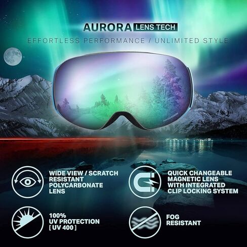نظارات WildHorn Outfitters Roca Ski Goggles الإضافية/البديلة بدون إطار - للكبار والصغار in Kuwait