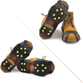 حذاء LACE INN ذو مقابض ثلج للمشي على الثلج والجليد، 20 مسمارًا فولاذيًا سهل الارتداء (زوج واحد) in Kuwait