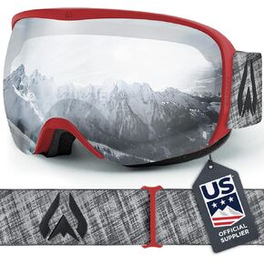 Wildhorn Cristo Ski Goggles Men Women 100% UV Anti-Fog OTG Snowboard Goggles- US Ski Team Official Supplier- Snow Goggles