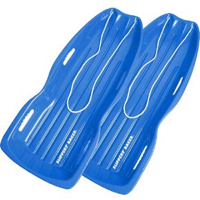 زلاجة ثلج بلاستيكية مرنة للبالغين والأطفال من Slippery Racer Downhill Xtreme لما يصل إلى راكبين مع حبل سحب، (عبوتان) in Kuwait