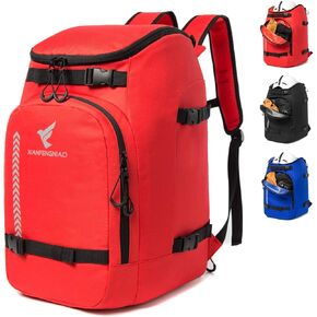 XIANFENGNIAO Ski Boot Bag,50L Waterproof Ski Boot Travel Backpack for Ski & Snowboard Boots, Ski Helmet, Goggles, Gloves, Skis, Snowboard & Accessories for Men,Women and Youth