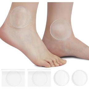 4 Pieces Ankle Gel Pads Skate Ankle Gel Discs Cushion Pads Ankle Protector Brace Skate Accessories for Ice Skating Riding Ski Ankle Protection, 2.48 Inch in Kuwait