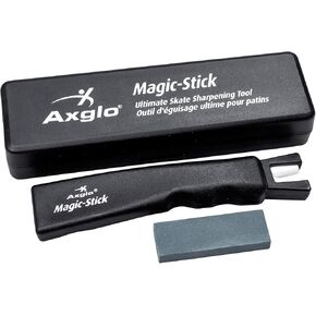 مبراة تزلج ماجيك ستيك من أكسجلو | لشحذ التزلج بحجر الشذب | براية تزلج الهوكي وشريحة وشفرة لاستعادة حواف الشفرة، أداة الهوكي، ملحقات الهوكي، حقيبة تخزين in Kuwait
