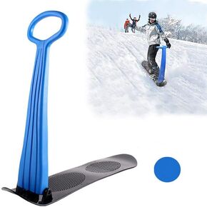 Femont Ski Scooter Snow Sled Board for Outdoor Sports, Cold-Resistant Snowboard Snow Sleigh Kick-Scooter with Strength Handle for Using on Snow,Grass,Sand Downhill Sliding,Winter Toys in Kuwait