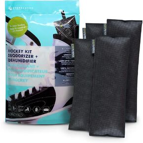 Ever Bamboo Hockey Gear Deodorizer Bag Set w/Bamboo Charcoal (4 x 50 g, 4-Pack)