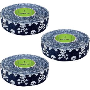 Renfrew New 3 Pk Skull Cross Bones Hockey Stick Blade Shaft Tape Rolls 24mmx25m in Saudi Arabia