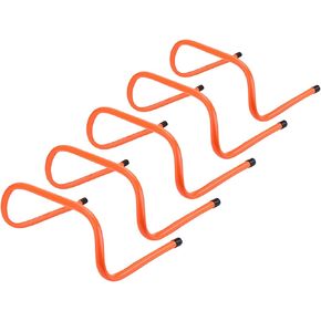 REEHUT 6 inch Speed Hurdles Set of 5 - Agility, Plyometric and All Purpose Speed Training Hurdle with Carry Handles (Orange) in Kuwait