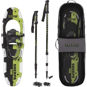 Yukon Charlie's Sherpa Snowshoe Kit, 9-inch x 30-inch, Includes Snowshoes, Trekking Poles and Travel Bag