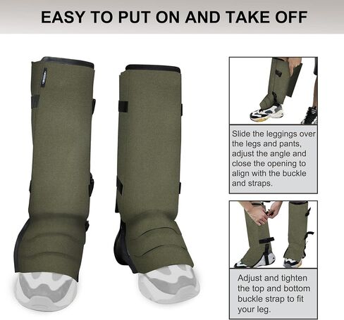 MDSTOP Snake Gaiters Leg Guards, Waterproof Snake Guards, Adjustable Snake Bite Protection for Lower Legs, Snake Chaps for Men & Women, Snake Proof Gaiters for Hunting, Hiking and Farm Working in Saudi Arabia