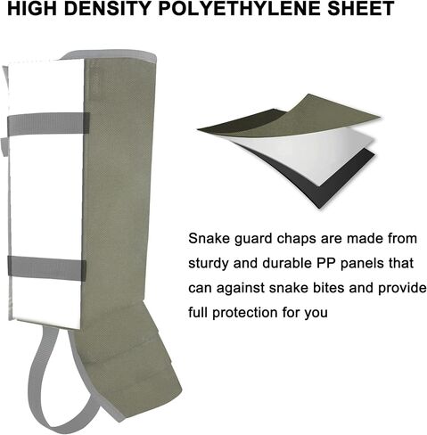 MDSTOP Snake Gaiters Leg Guards, Waterproof Snake Guards, Adjustable Snake Bite Protection for Lower Legs, Snake Chaps for Men & Women, Snake Proof Gaiters for Hunting, Hiking and Farm Working in Saudi Arabia