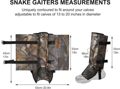 واقيات للساق من MDSTOP، واقيات للثعبان مقاومة للماء، حماية لدغة الثعبان قابلة للتعديل للساقين السفلية، شقوق الثعبان للرجال والنساء، جراميق مقاومة للثعبان للصيد والمشي لمسافات طويلة والعمل في المزرعة in Kuwait