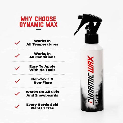 Dynamic Wax Ghost Glide Wax Ski/Snowboard Nano-tech Wax - Easy to Use - All temperatures - Eco Friendly - 150ml Spray Wax in Saudi Arabia