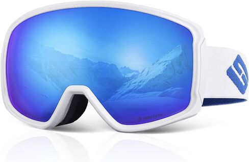 SH HORVATH Ski Snowboard OTG Goggles, HD Mirrored Anti-Fog Goggle for Men Women in Kuwait
