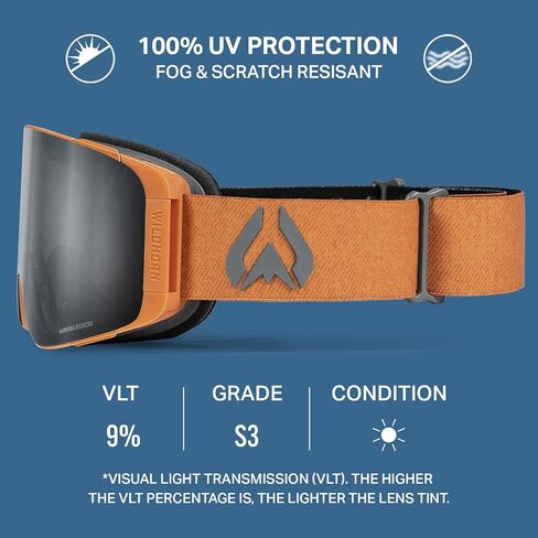 Wildhorn Pipeline Ski Goggles Men Women OTG Anti-FogScratch Snowboard Goggles-US Ski Team Official Supplier-100% UV Swap Lens in Kuwait