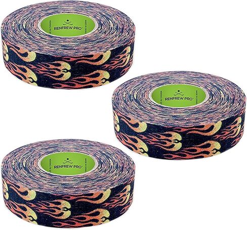 New Renfrew 3 Pk Fire Flame Hockey Stick Shaft Blade Sports Tape Rolls 24mmx25m in Saudi Arabia
