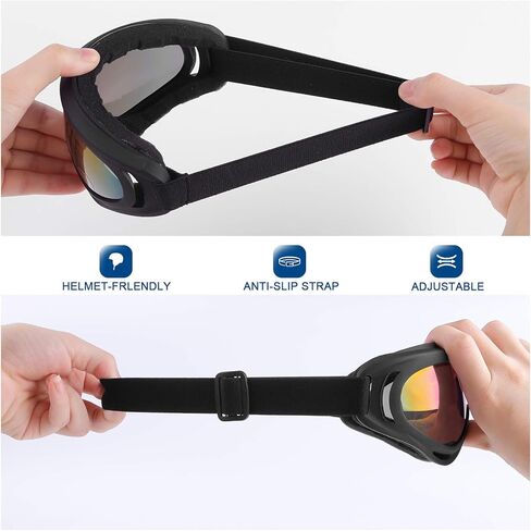 مجموعة من 4 نظارات تزلج من داباسر، نظارات رياضية شتوية للبالغين والأطفال in Kuwait