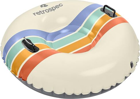 Retrospec Snowslide 42" Inflatable Snow Tube with Puncture Resistant PVC, 2 Grab Handles and Repair Kit | Winter Snow Sports, Sledding and Snow Tubing in Kuwait