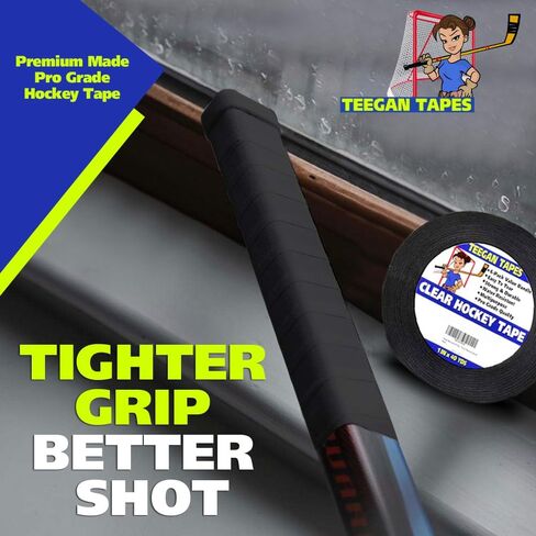 Hockey Tape | Multipurpose Cloth Tape Roll for Ice & Roller Hockey Stick, Blade & Handle Protector | Strong Over Grip for Lacrosse Baseball Bat | Sports Gifts, Accessories, Equipment, Gear in Kuwait