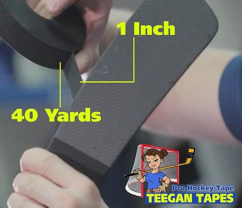 Hockey Tape | Multipurpose Cloth Tape Roll for Ice & Roller Hockey Stick, Blade & Handle Protector | Strong Over Grip for Lacrosse Baseball Bat | Sports Gifts, Accessories, Equipment, Gear in Kuwait