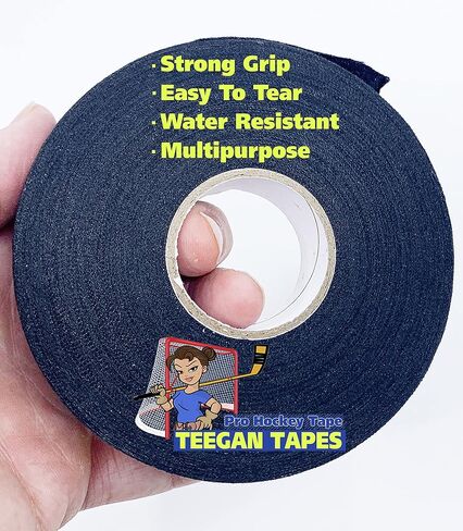 Hockey Tape | Multipurpose Cloth Tape Roll for Ice & Roller Hockey Stick, Blade & Handle Protector | Strong Over Grip for Lacrosse Baseball Bat | Sports Gifts, Accessories, Equipment, Gear in Kuwait