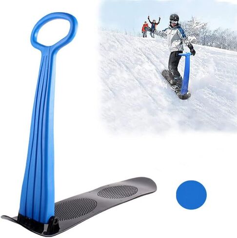 Femont Ski Scooter Snow Sled Board for Outdoor Sports, Cold-Resistant Snowboard Snow Sleigh Kick-Scooter with Strength Handle for Using on Snow,Grass,Sand Downhill Sliding,Winter Toys in Kuwait