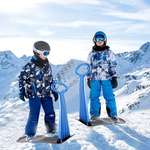 Femont Ski Scooter Snow Sled Board for Outdoor Sports, Cold-Resistant Snowboard Snow Sleigh Kick-Scooter with Strength Handle for Using on Snow,Grass,Sand Downhill Sliding,Winter Toys in Kuwait