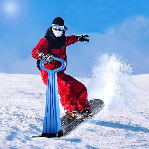 Femont Ski Scooter Snow Sled Board for Outdoor Sports, Cold-Resistant Snowboard Snow Sleigh Kick-Scooter with Strength Handle for Using on Snow,Grass,Sand Downhill Sliding,Winter Toys in Kuwait