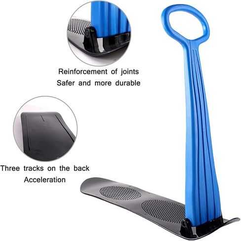 Femont Ski Scooter Snow Sled Board for Outdoor Sports, Cold-Resistant Snowboard Snow Sleigh Kick-Scooter with Strength Handle for Using on Snow,Grass,Sand Downhill Sliding,Winter Toys in Kuwait