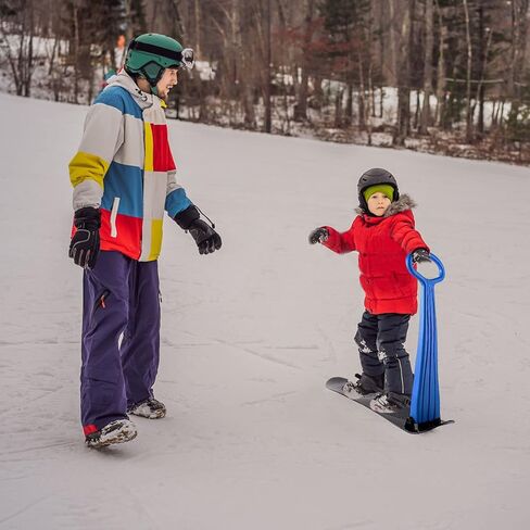 Femont Ski Scooter Snow Sled Board for Outdoor Sports, Cold-Resistant Snowboard Snow Sleigh Kick-Scooter with Strength Handle for Using on Snow,Grass,Sand Downhill Sliding,Winter Toys in Kuwait