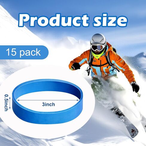 3 Inch Ski Brake Retainers- Snowboard Brake Bands Retainers- Snowboard Ski Binding Rubber Brake Retainers for Winter Ski Accessory in Saudi Arabia