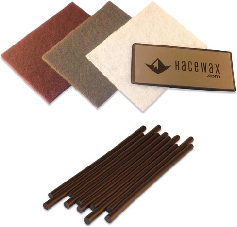 RaceWax Ski P-tex Base Repair Kit: 10 ptex, Metal Scraper, 3 3M Buffing Pads in Kuwait