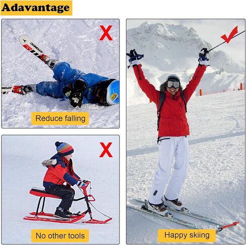 غيجوي 2 قطعة تزلج موصلة مدرب التزلج على الجليد أداة تدريب سهلة إسفين للتزلج على الجليد للتدريب على التزلج على الجليد للمبتدئين في فصل الشتاء in Kuwait