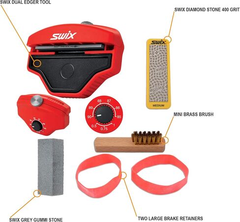 RaceWax Dual Edge Kit 80D Ski Base-Side Tool +Diamonds +Gummi & More in Kuwait