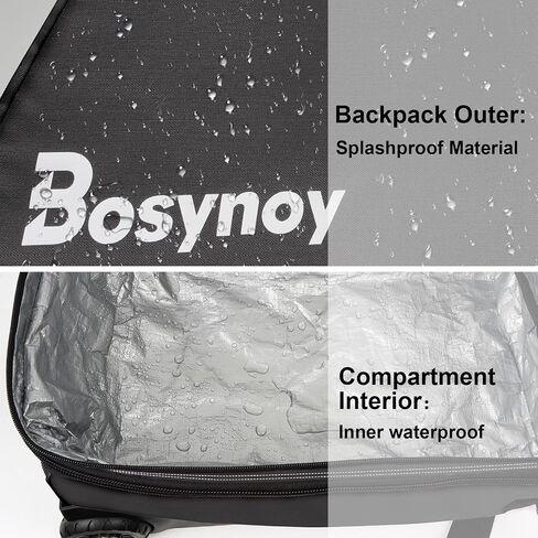 Bosynoy Ski Bag with Wheels, Waterproof Roller Snowboard Bag for Flying Air Travel, 164cm (Extendable to 175 cm) Durable Padded Ski Boot Bag Storage Ski Board Boots, Helmet, Jacket in Saudi Arabia