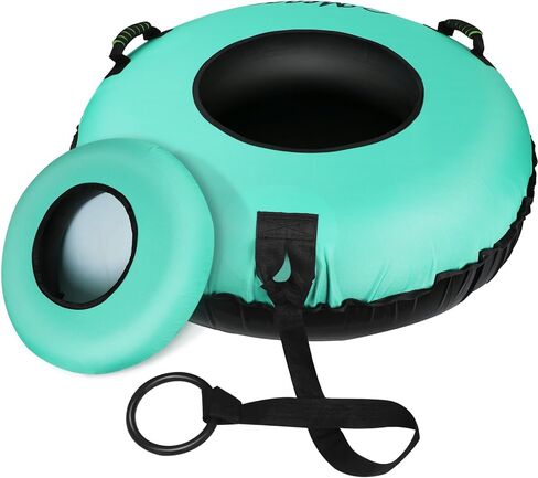 أنابيب ثلج Meagoo للتزلج شديدة التحمل، قابلة للنفخ 40 بوصة زلاجة ثلجية مع مقعد وسادة، أنبوب تزلج قوي بغطاء أكسفورد 600D مع حزام قابل للسحب ومقابض معززة in Kuwait