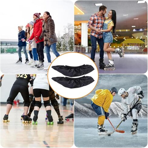 Sanseenia Ice Skate Blade Covers, Guards for Hockey Skates,Figure Skates and Ice Skates, Skating Soakers Blades Cover for Youth Adult, Skate Guards Accessories for Women Men in Kuwait