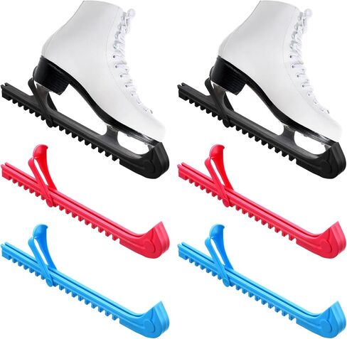 Yilloog 6 Pcs 3 Pairs Hockey Skate Guard Ice Skate Blade Covers Hockey Skate Blade Protectors with Adjustable Buckle for Kids Adults Figure Skates in Saudi Arabia