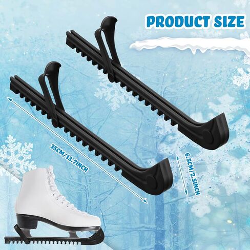 Yilloog 6 Pcs 3 Pairs Hockey Skate Guard Ice Skate Blade Covers Hockey Skate Blade Protectors with Adjustable Buckle for Kids Adults Figure Skates in Saudi Arabia