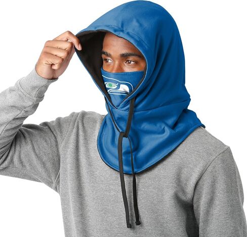 FOCO NFL womens Nfl Team Logo Drawstring Winter Cap Hooded Gaiter Balaclava Face Cover in Saudi Arabia