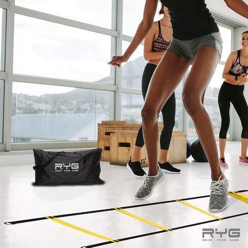 رفع لعبة RYG سرعة خفة الحركة وسلم مخاروط حواجز ومعدات تمارين كرة القدم وكرة القدم والممرات والملعب وممارسة كرة السلة وممارسة التمارين الرياضية ومجموعة اللياقة البدنية مع حقيبة حمل in Kuwait