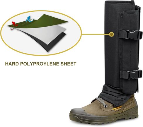 Skiguard Snake Guard الجراميق الأفعى، شقوق الأفعى المقاومة للماء للساقين السفلية، الجراميق الواقية من لدغات الأفعى، مناسبة للرجال والنساء، حجم قابل للتعديل للصيد والمشي لمسافات طويلة والمزرعة in Kuwait