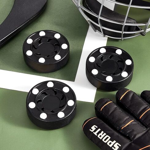 Deekin Hockey Puck Street Hockey Puck Roller Hockey Puck كرات الهوكي متعددة الوظائف مجموعة الهوكي الداخلية الجديدة لأنشطة التدريب الرياضية الداخلية والخارجية للمراهقين والنساء والرجال in Kuwait