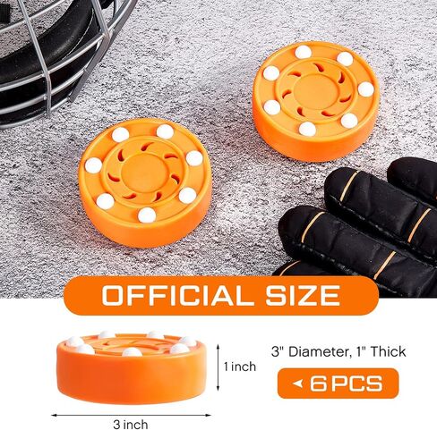 Deekin Hockey Puck Street Hockey Puck Roller Hockey Puck كرات الهوكي متعددة الوظائف مجموعة الهوكي الداخلية الجديدة لأنشطة التدريب الرياضية الداخلية والخارجية للمراهقين والنساء والرجال in Kuwait