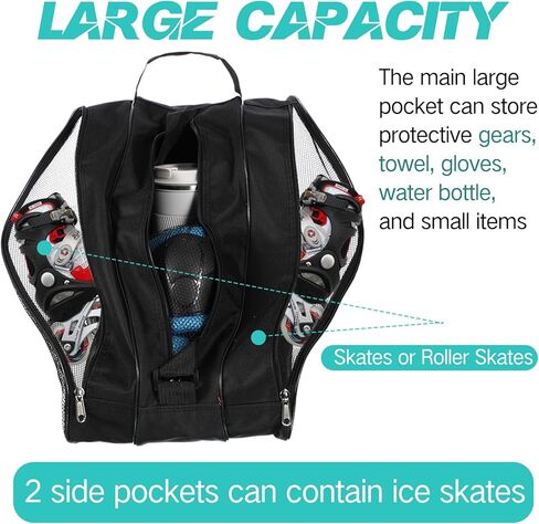 CHENGU 4 Pack Roller Skate Bag Large Capacity Breathable Ice Skate Bag with Adjustable Shoulder Strap Figure Skating Bag Skate Accessories for Boys Girls Adults Hockey Skate Inline Skate Quad Skate in Saudi Arabia