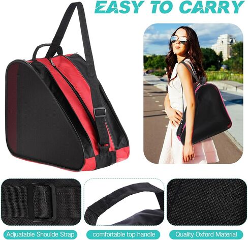 CHENGU 4 Pack Roller Skate Bag Large Capacity Breathable Ice Skate Bag with Adjustable Shoulder Strap Figure Skating Bag Skate Accessories for Boys Girls Adults Hockey Skate Inline Skate Quad Skate in Saudi Arabia