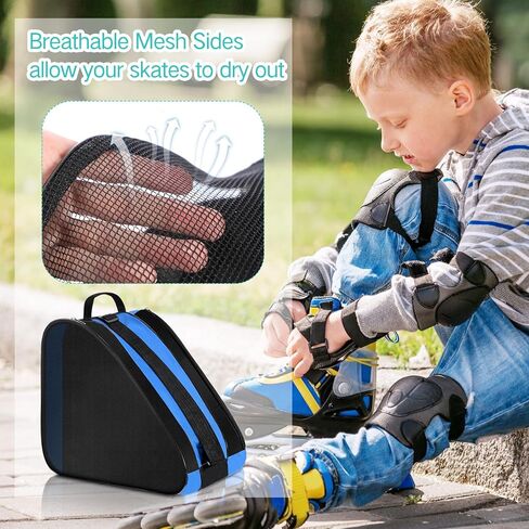 CHENGU 4 Pack Roller Skate Bag Large Capacity Breathable Ice Skate Bag with Adjustable Shoulder Strap Figure Skating Bag Skate Accessories for Boys Girls Adults Hockey Skate Inline Skate Quad Skate in Saudi Arabia