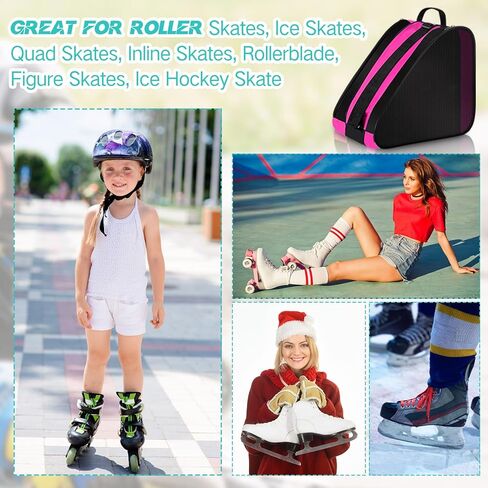 CHENGU 4 Pack Roller Skate Bag Large Capacity Breathable Ice Skate Bag with Adjustable Shoulder Strap Figure Skating Bag Skate Accessories for Boys Girls Adults Hockey Skate Inline Skate Quad Skate in Saudi Arabia