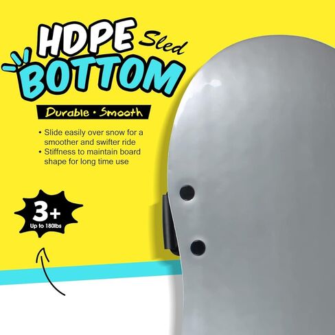 زلاجات إسفنجية من WOOWAVE للأطفال خفيفة الوزن للغاية مقاس 91.44 سم مزلجة ثلجية مع قلب من البولي إيثيلين وقاعدة ناعمة in Kuwait