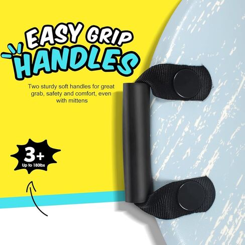 زلاجات إسفنجية من WOOWAVE للأطفال خفيفة الوزن للغاية مقاس 91.44 سم مزلجة ثلجية مع قلب من البولي إيثيلين وقاعدة ناعمة in Kuwait